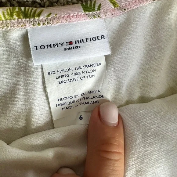 Tommy Hilfiger Swim Tankini Halter Top Bottom Set Size 6 M Palm Tree Tropical‌‌‌ - Picture 3 of 3